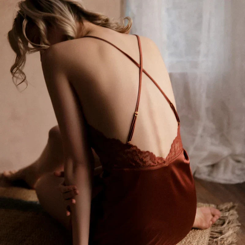 LacyMate™ Summer Satin Nightdress