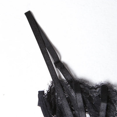 Ellolace Lingerie Set Women's Underwear Set Push up Hollow Out Bra Set Transparent Bralette Erotic Lingerie Female Underwear Set