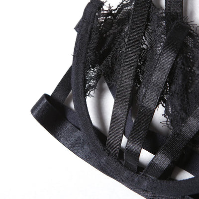 Ellolace Lingerie Set Women's Underwear Set Push up Hollow Out Bra Set Transparent Bralette Erotic Lingerie Female Underwear Set