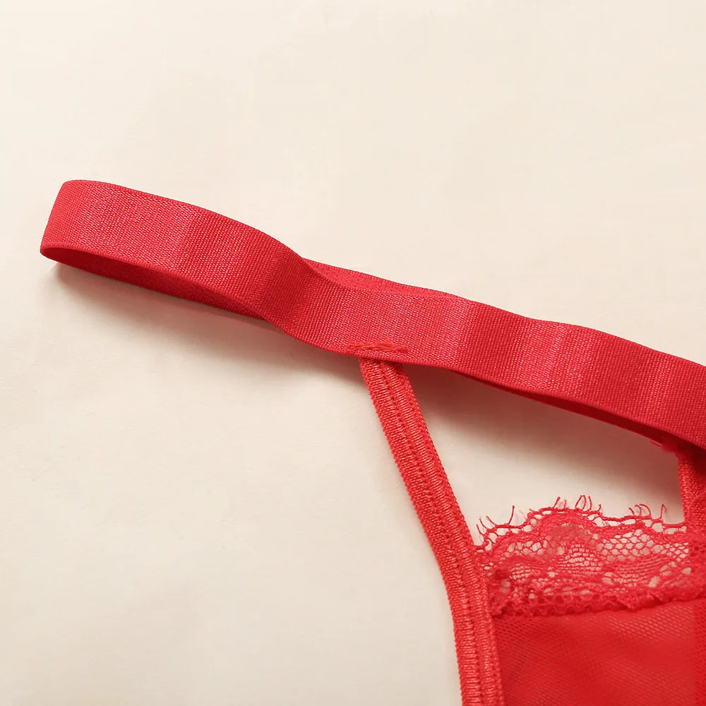 Ellolace Lingerie Set Women's Underwear Set Push up Hollow Out Bra Set Transparent Bralette Erotic Lingerie Female Underwear Set