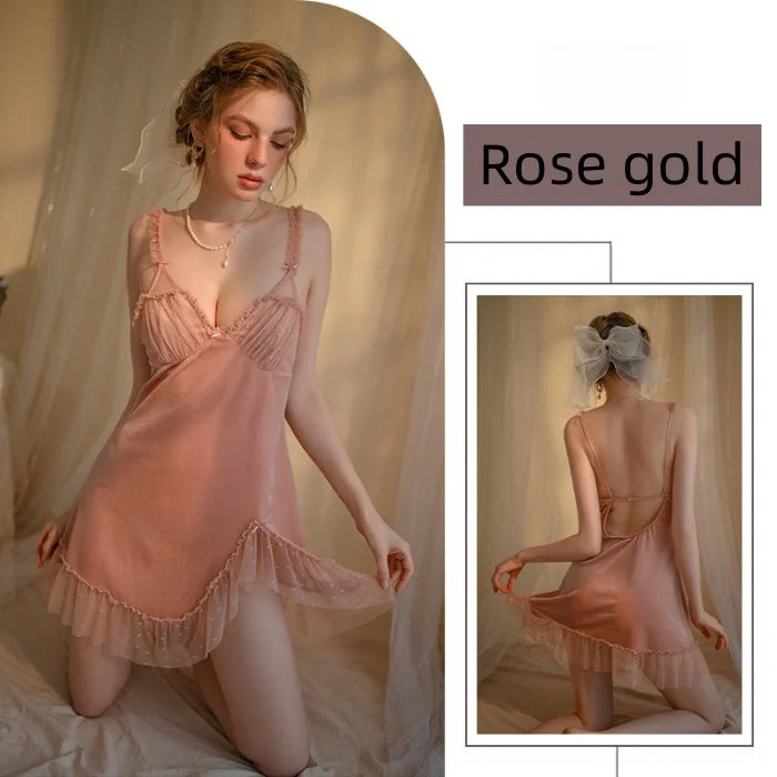 LacyMate™ Soft V-Neck Mini Robe Set